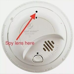 Smoke detector WiFi camera with motion detection for pet and baby monitoring